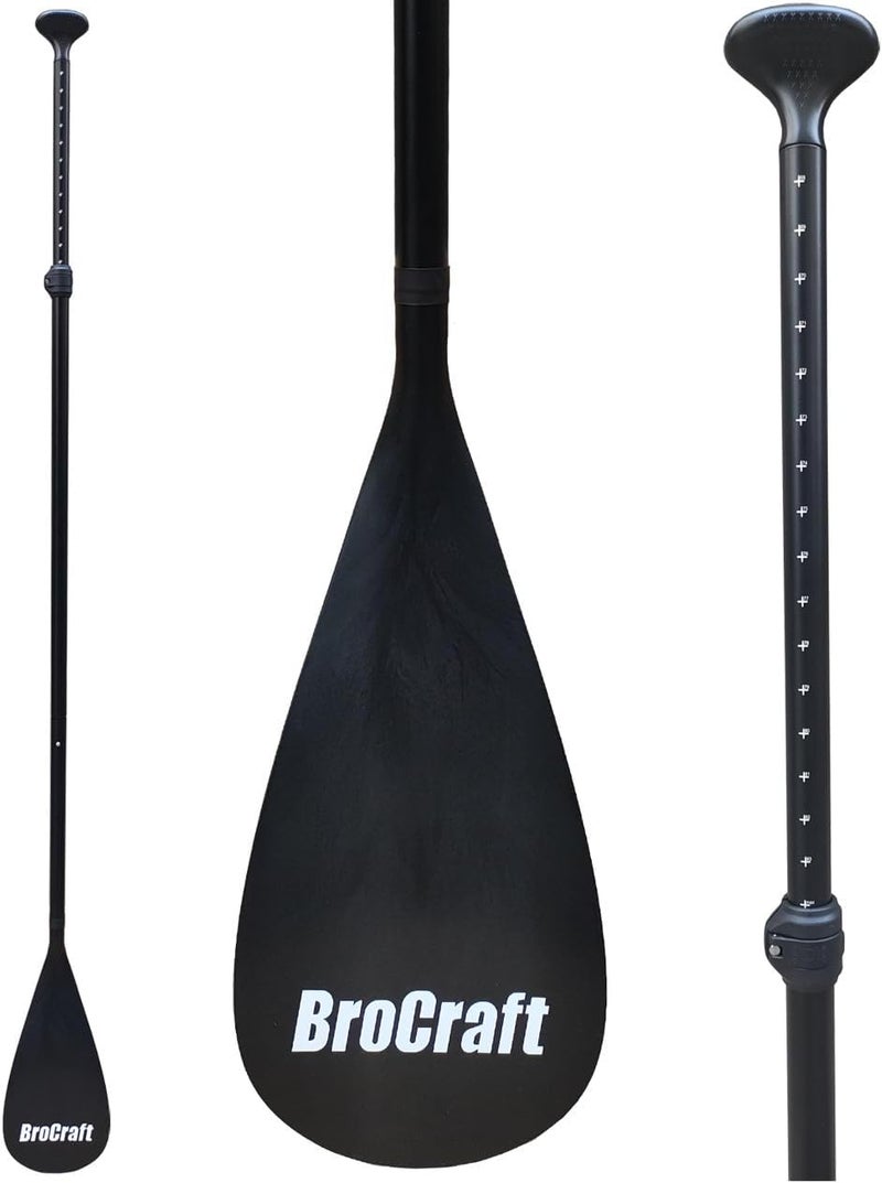 Brocraft SUP Paddles - 3 Piece Adjustable Stand up Paddle - Lightweight Oar for Paddleboard, Aluminum Alloy PU Coated Shaft 68" - 84", Black/Blue/Green/Orange/Red/Yellow Plastic Nylon Blade - Image 1